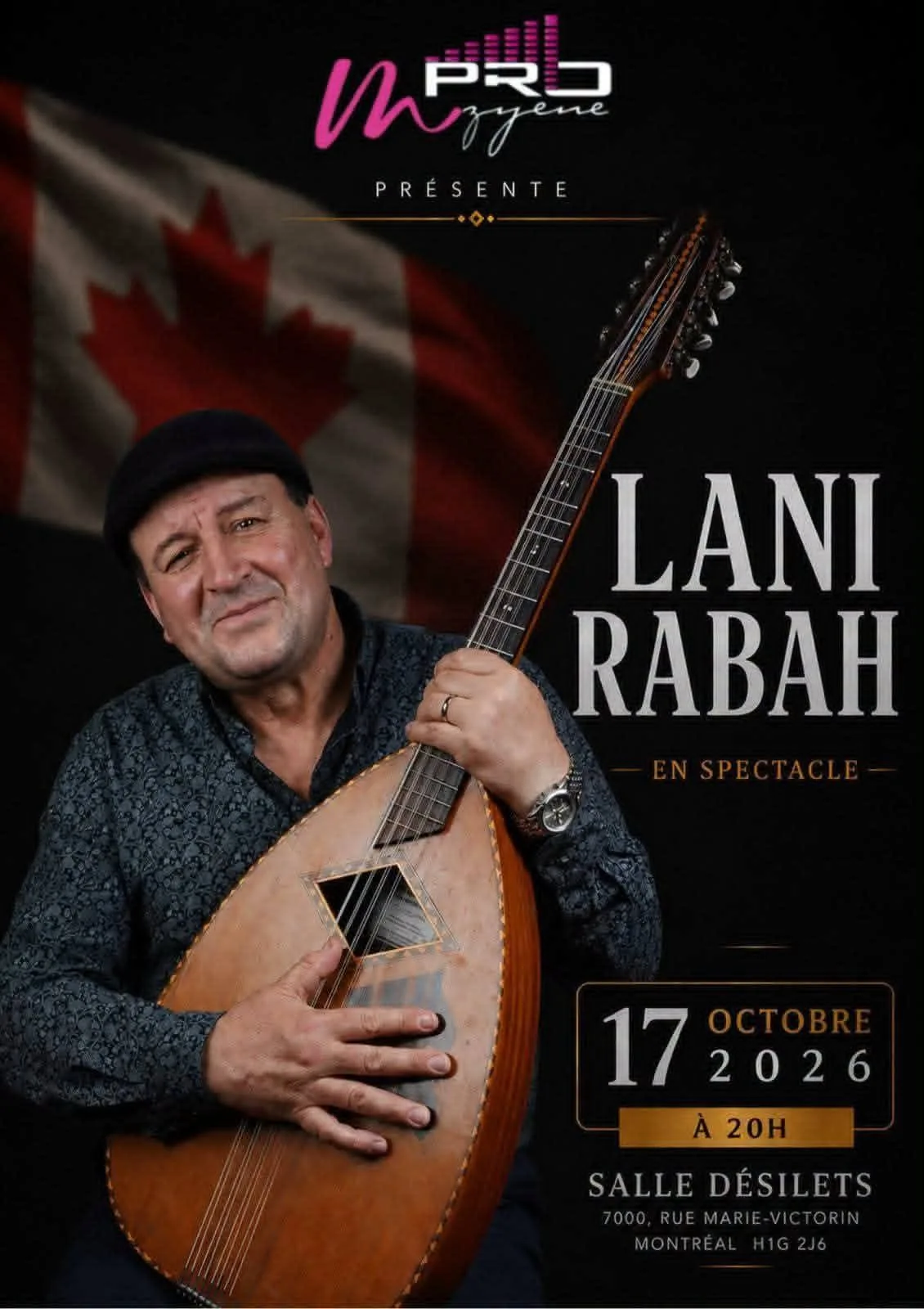 Affiche Lani Rabah en spectacle à la Salle Désilets de Montréal le 17 octobre 2026